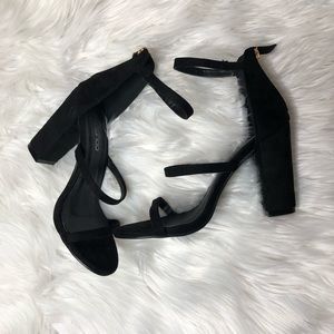 Strappy chunky heels